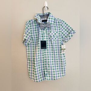 NWT Andy & Evan Boys Gingham Button Down - Size 7